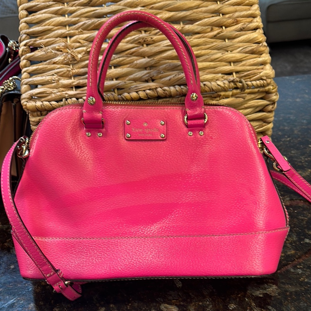 Kate Spade Pink Satchel with Structured Dome Design